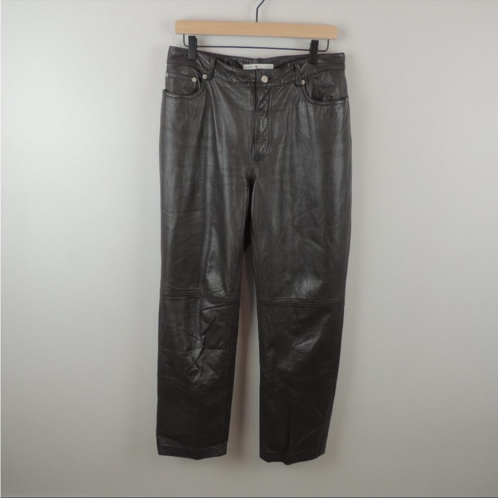 🍫TOMMY HILFIGER BROWN LEATHER PANTS🍫